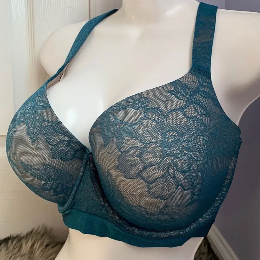 Affinitas Lace Balconette Lined UnderwireâBra 46CâTeal